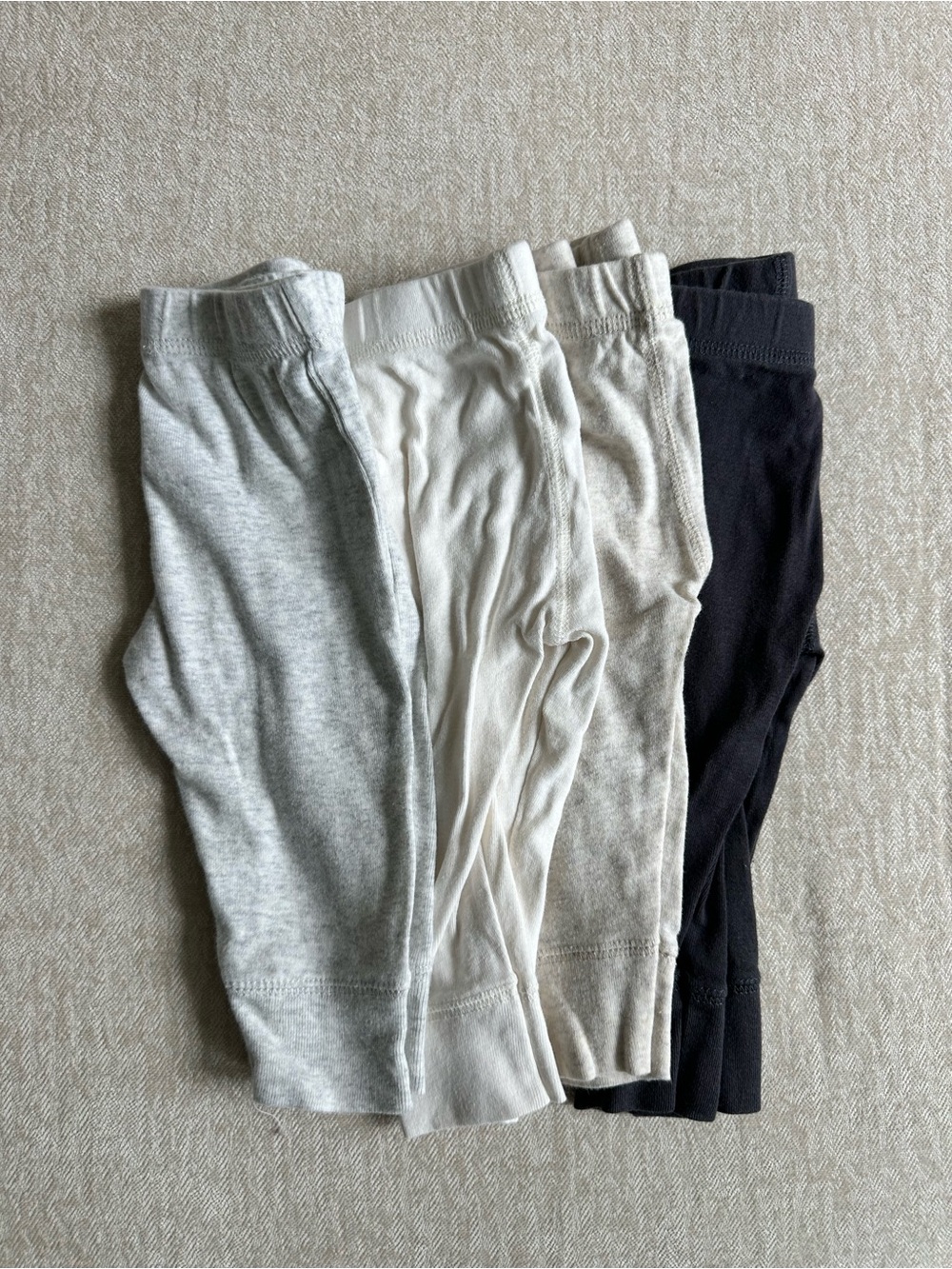 Kids Neutral Essentials Bottoms - 4-Pack (Gray, White, Cream, Dark Gray)